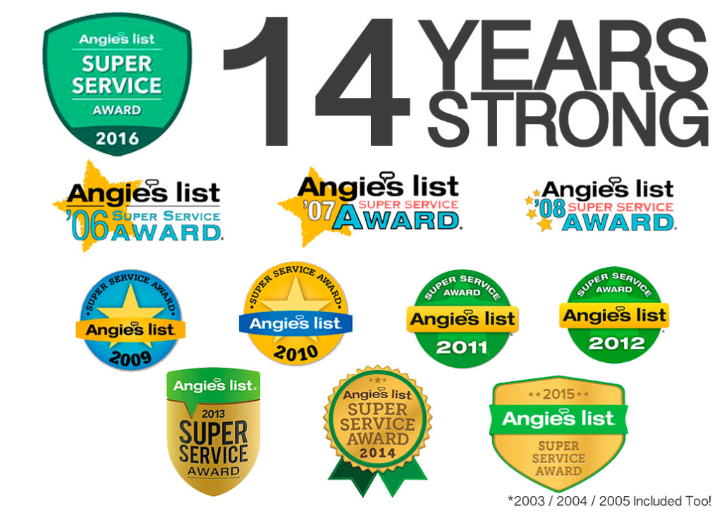 All About the Pipes Plumbing - 14 Years Strong of Angie's List Super Service Awards from 2003 to 2016